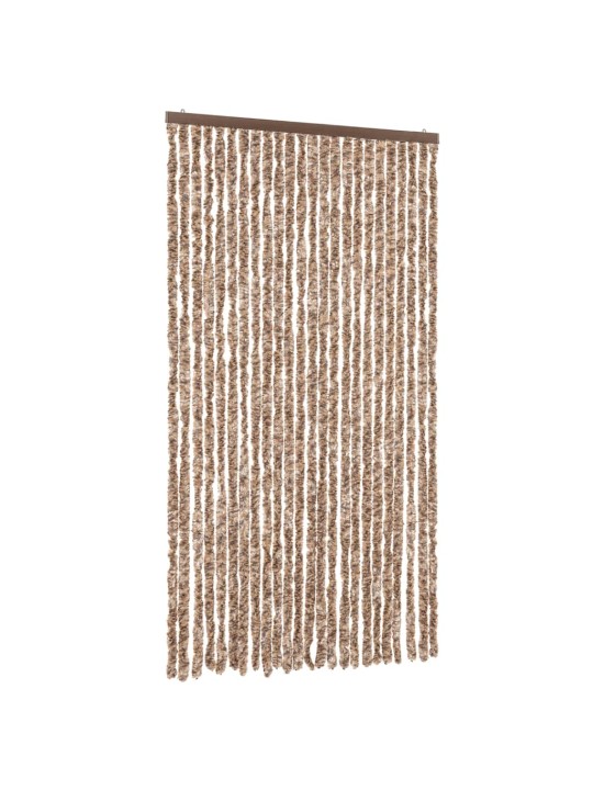 Užuolaida nuo musių, smėlio ir tamsiai ruda, 100x230cm, šenilis