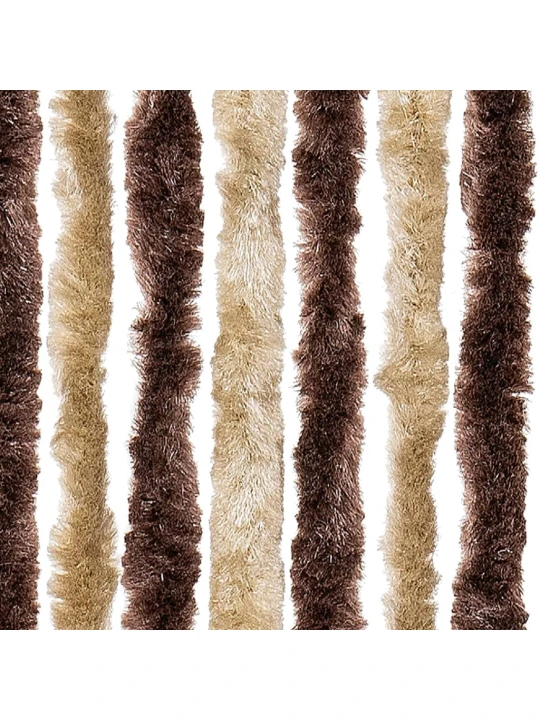 Užuolaida nuo musių, smėlio ir šviesiai ruda, 100x200cm šenilis