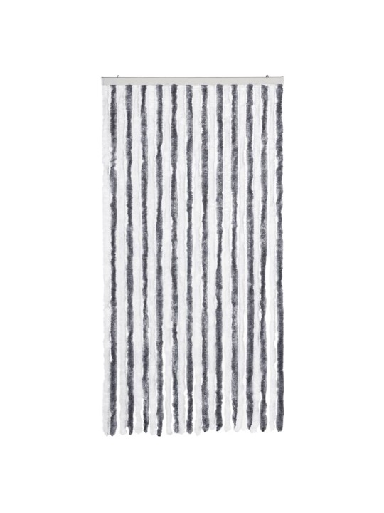 Užuolaida nuo musių, pilka ir balta, 100x230cm šenilis