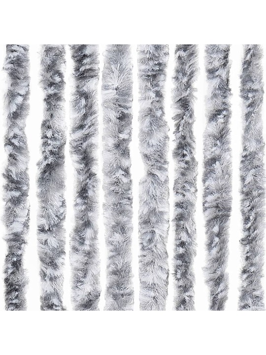 Užuolaida nuo musių, balta ir pilka, 100x230cm šenilis