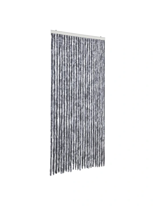 Užuolaida nuo musių, sidabrinės spalvos, 100x230cm, šenilis