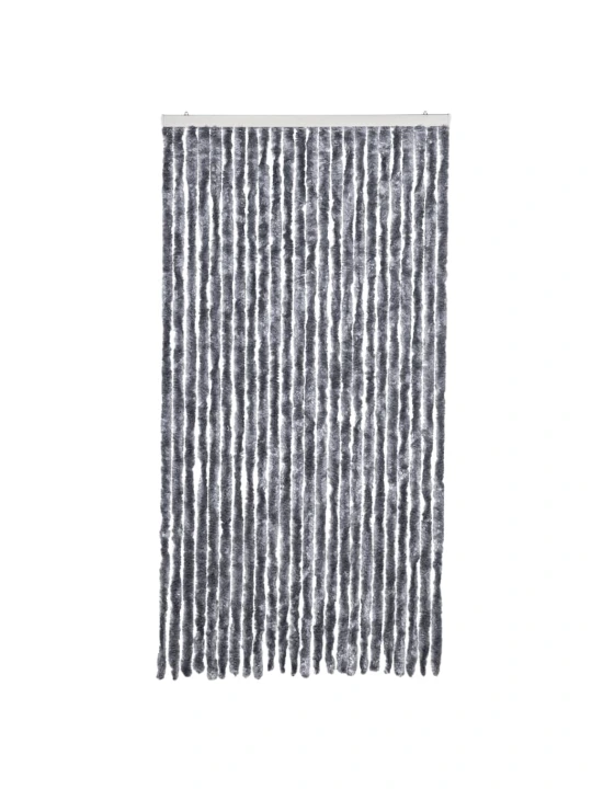 Užuolaida nuo musių, sidabrinės spalvos, 100x230cm, šenilis
