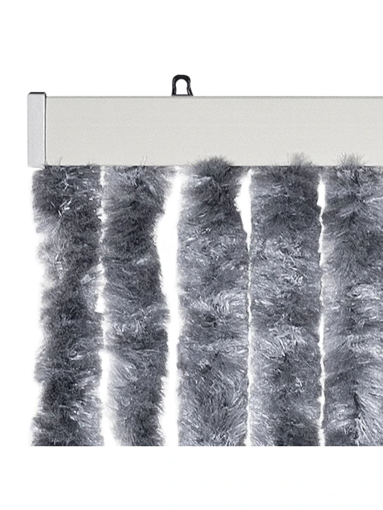 Užuolaida nuo musių, sidabrinės spalvos, 100x230cm, šenilis