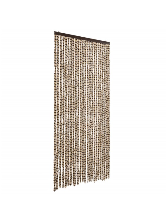Užuolaida nuo musių, smėlio ir ruda, 100x230cm, šenilis