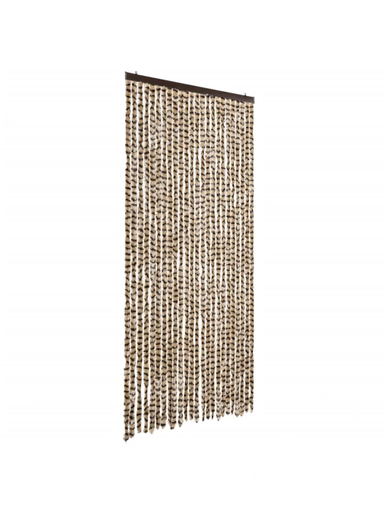 Užuolaida nuo musių, smėlio ir ruda, 100x230cm, šenilis
