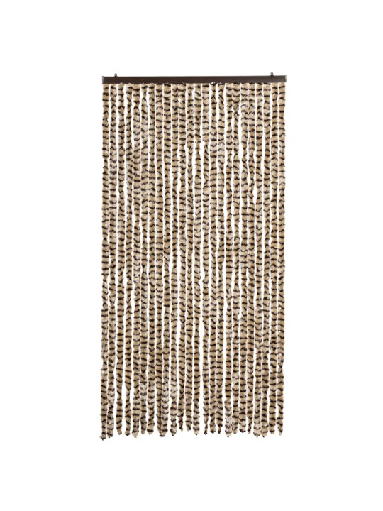 Užuolaida nuo musių, smėlio ir ruda, 100x230cm, šenilis