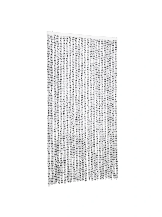 Užuolaida nuo musių, šviesiai/tamsiai pilka, 100x200cm, šenilis