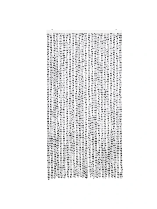Užuolaida nuo musių, šviesiai/tamsiai pilka, 100x200cm, šenilis