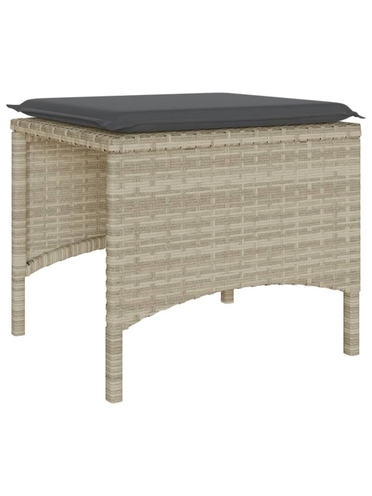 Dvivietė sodo sofa su staliuku/taburetėmis, pilka, poliratanas
