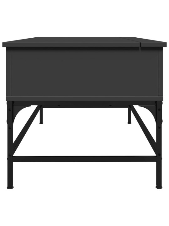 Kavos staliukas, juodas, 100x50x45cm, apdirbta mediena/metalas