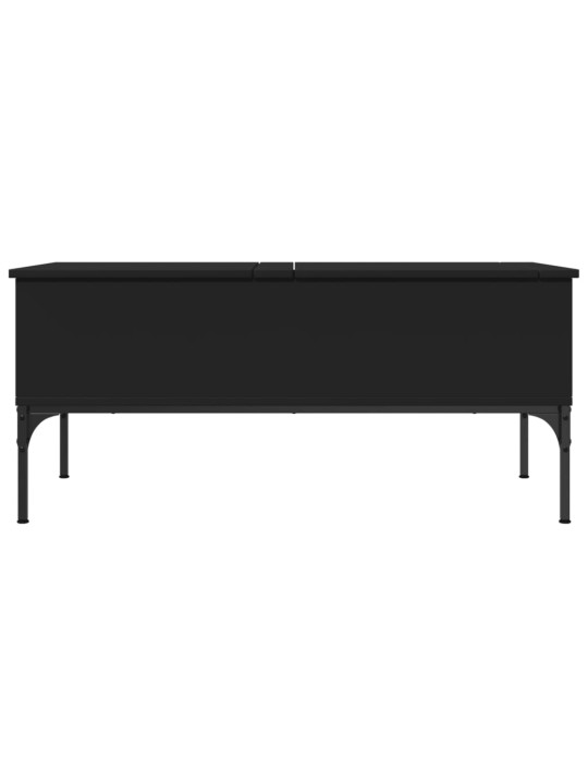 Kavos staliukas, juodas, 100x50x45cm, apdirbta mediena/metalas