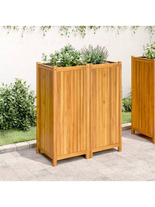 Sodo lovelis su įdėklu, 84x42x100cm, akacijos medienos masyvas