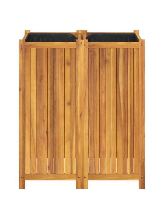 Sodo lovelis su įdėklu, 84x42x100cm, akacijos medienos masyvas
