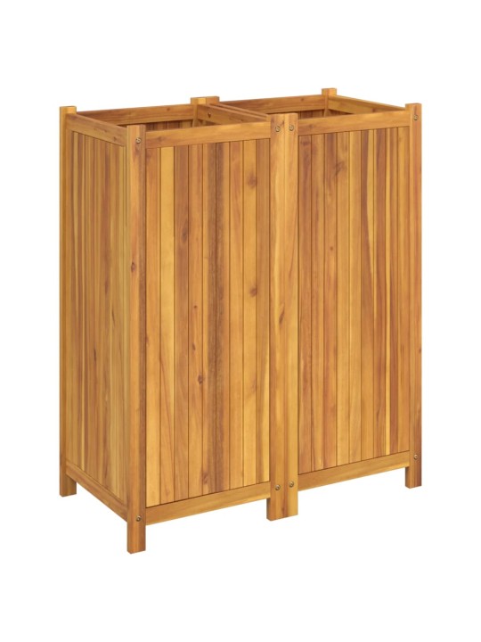 Sodo lovelis su įdėklu, 84x42x100cm, akacijos medienos masyvas