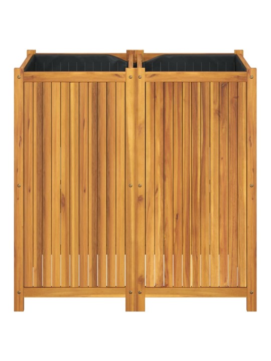 Sodo lovelis su įdėklu, 100x50x100cm, akacijos medienos masyvas