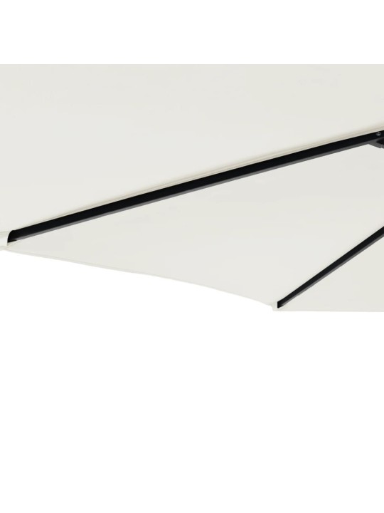 Skėtis nuo saulės su plieniniu stulpu, baltas, 225x225x212cm