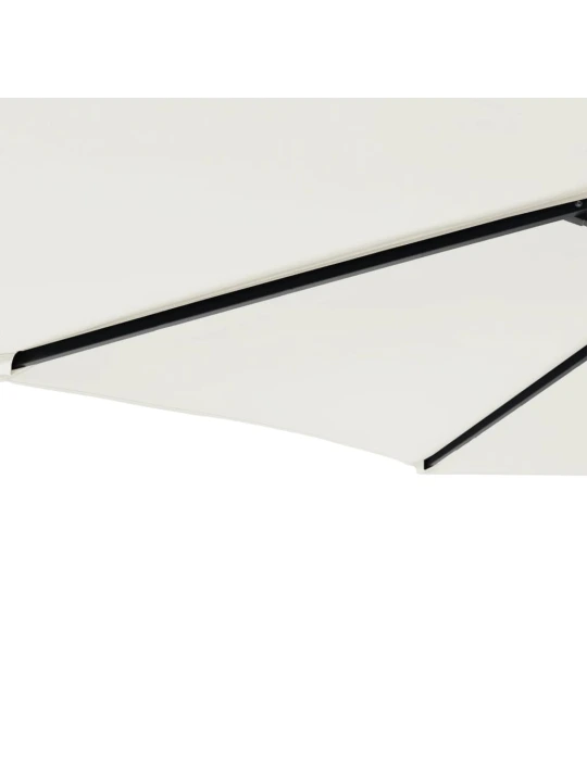 Skėtis nuo saulės su plieniniu stulpu, baltas, 225x225x212cm