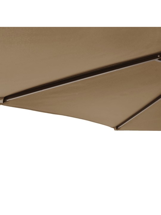 Skėtis nuo saulės su plieniniu stulpu, taupe, 225x225x212cm