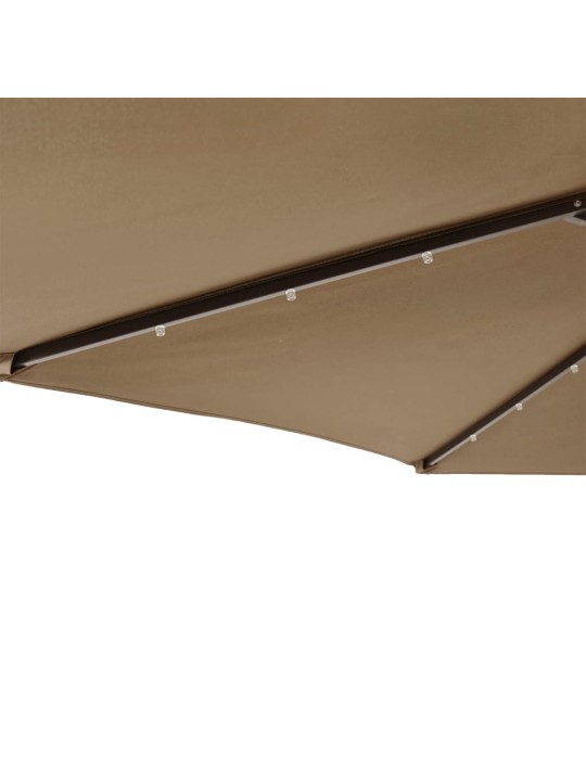 Skėtis nuo saulės su plieniniu stulpu, taupe, 225x225x212cm