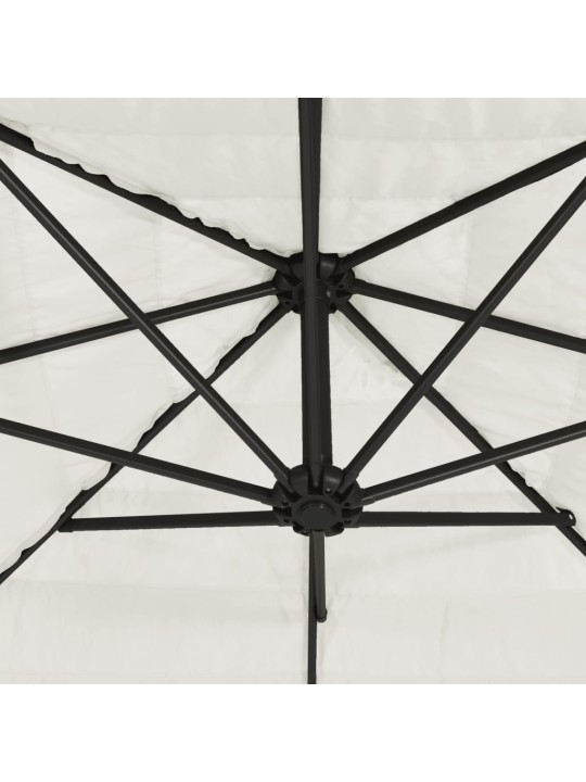 Skėtis nuo saulės su plieniniu stulpu, rudas, 269x269x235cm