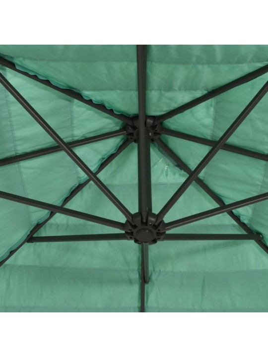 Skėtis nuo saulės su plieniniu stulpu, antracito, 223x223x213cm