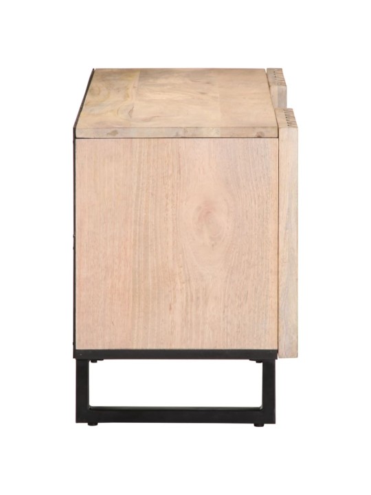 TV spintelė, balta, 105x34x46cm, neapdorota mango mediena