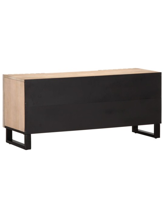 TV spintelė, balta, 105x34x46cm, neapdorota mango mediena