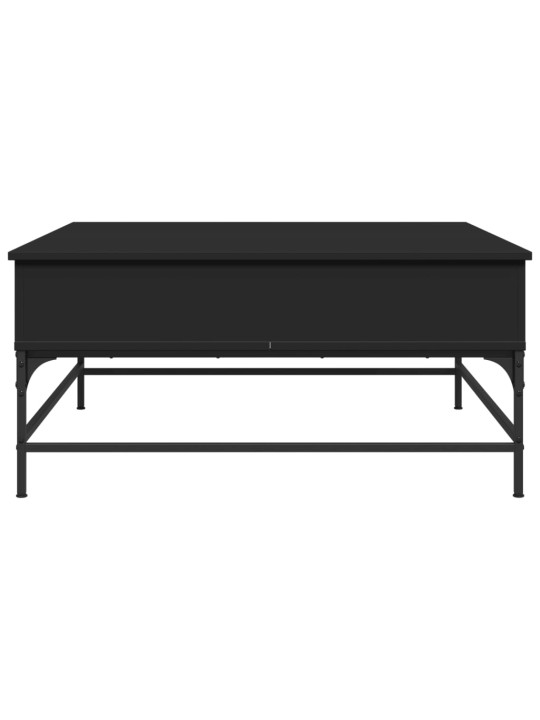 Kavos staliukas, juodas, 95x95x45cm, apdirbta mediena/metalas