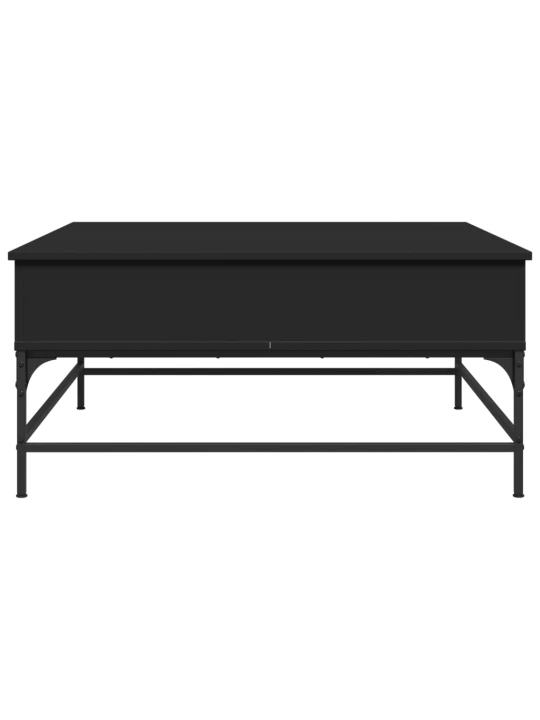 Kavos staliukas, juodas, 95x95x45cm, apdirbta mediena/metalas