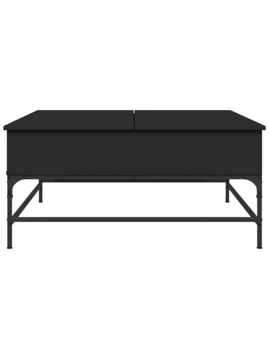 Kavos staliukas, juodas, 95x95x45cm, apdirbta mediena/metalas
