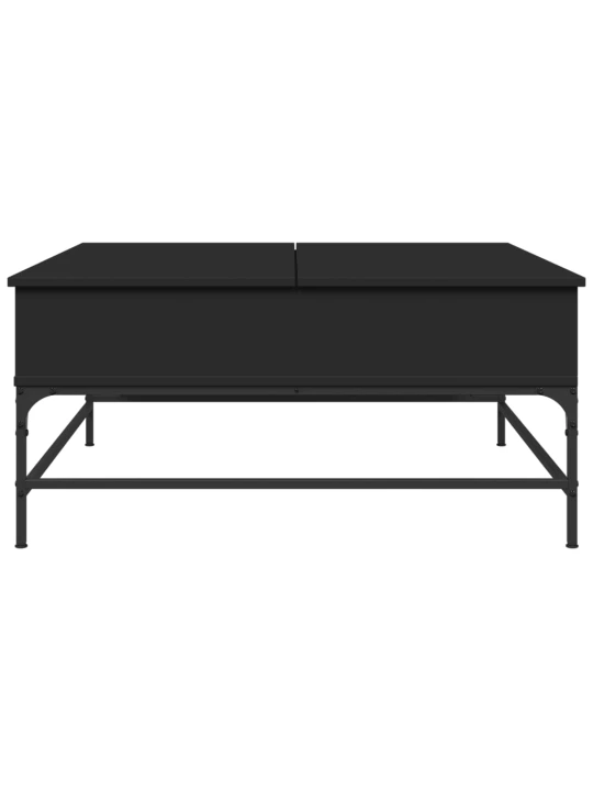 Kavos staliukas, juodas, 95x95x45cm, apdirbta mediena/metalas