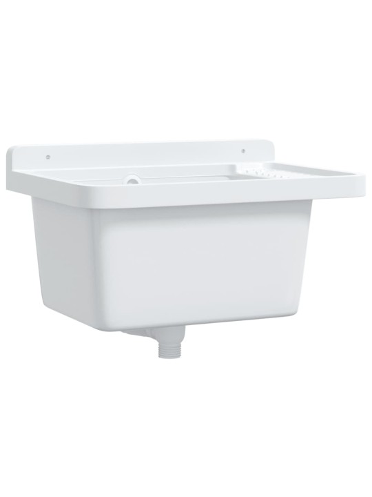 Prie sienos montuojamas praustuvas, baltas, 50x35x24cm, derva