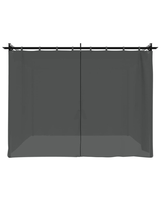 Pavėsinė su užuolaidomis, antracito, 3x3m, plienas