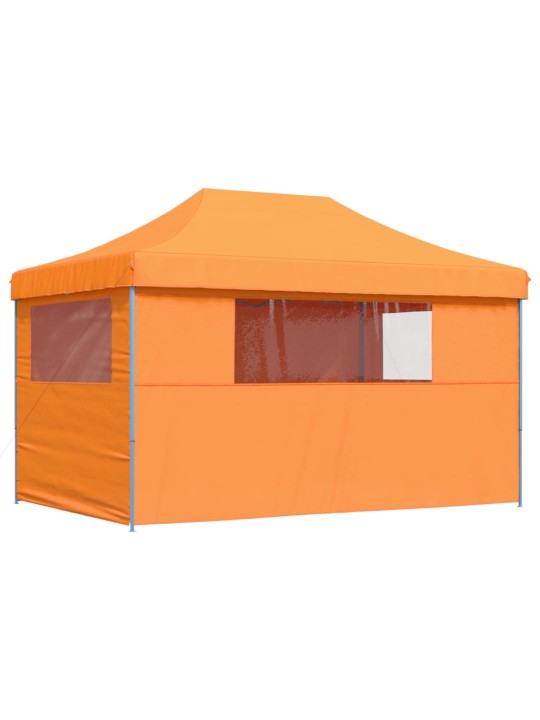 Išskleidžiama proginė palapinė su 4 sienomis, oranžinė