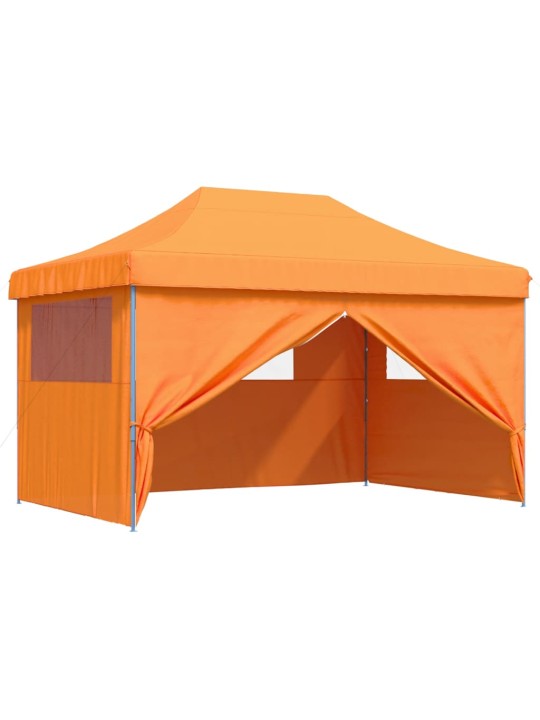 Išskleidžiama proginė palapinė su 4 sienomis, oranžinė