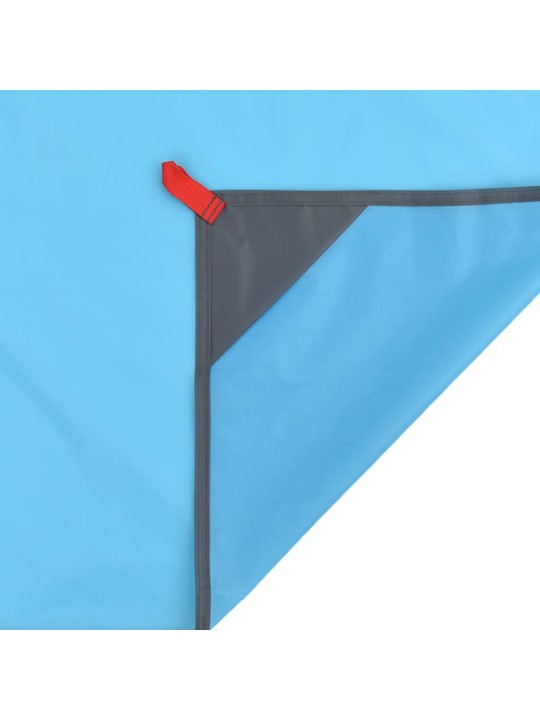 Iškylų paklotas su kuoliukais, mėlynos spalvos, 205x155cm