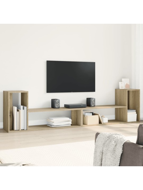 Televizoriaus spintelės, 2vnt., ąžuolo, 100x30x50cm, MDP