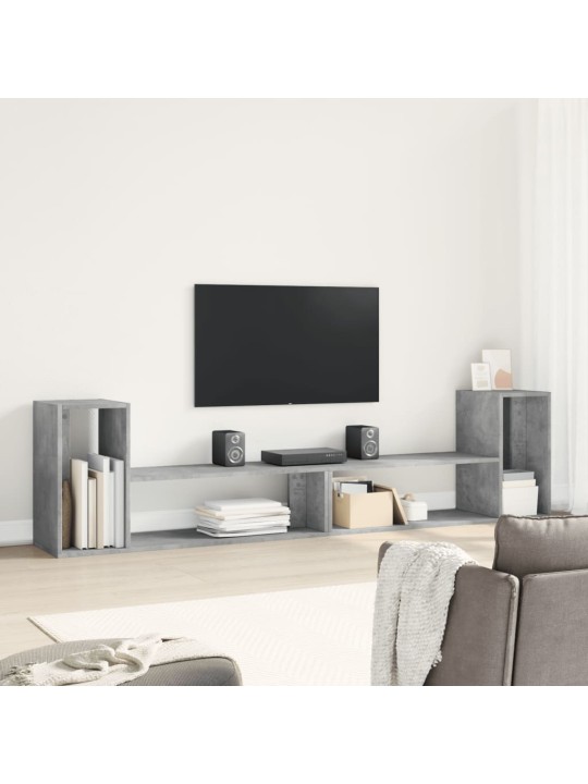 Televizoriaus spintelės, 2vnt., betono pilkos, 100x30x50cm, MDP