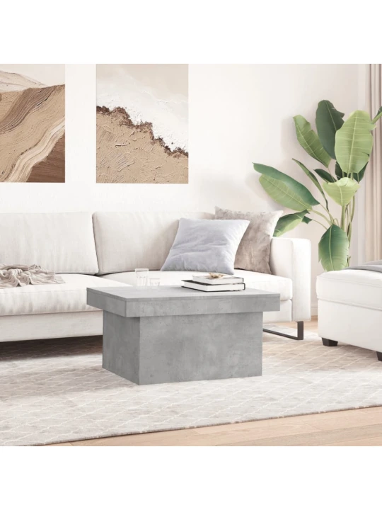Kavos staliukas, betono pilkas, 100x55x40cm, apdirbta mediena