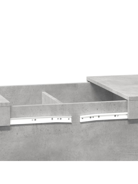 Kavos staliukas, betono pilkas, 100x55x40cm, apdirbta mediena