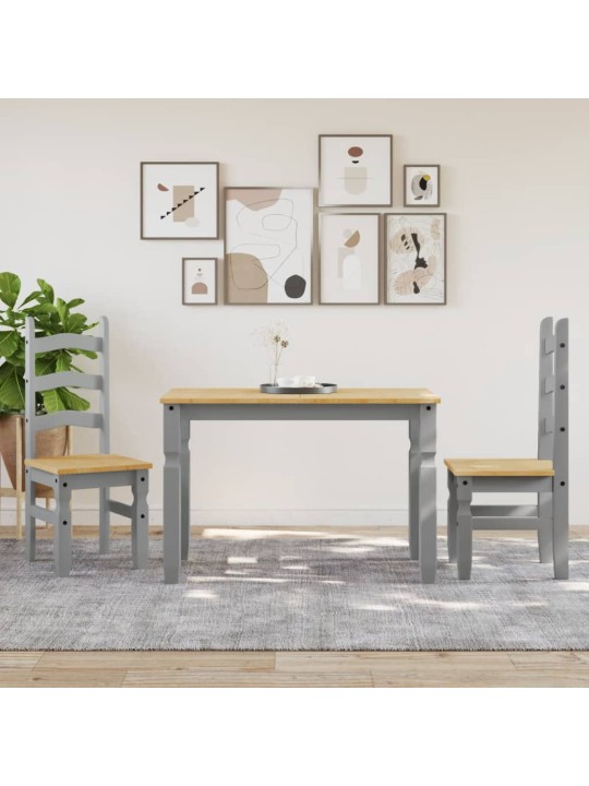 Valgomojo stalas Corona, pilkas, 112x60x75cm, pušies masyvas