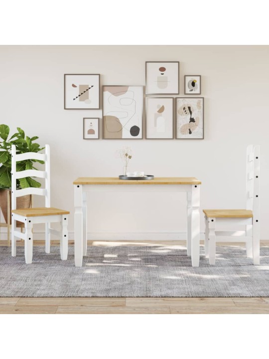 Valgomojo stalas Corona, baltas, 112x60x75cm, pušies masyvas