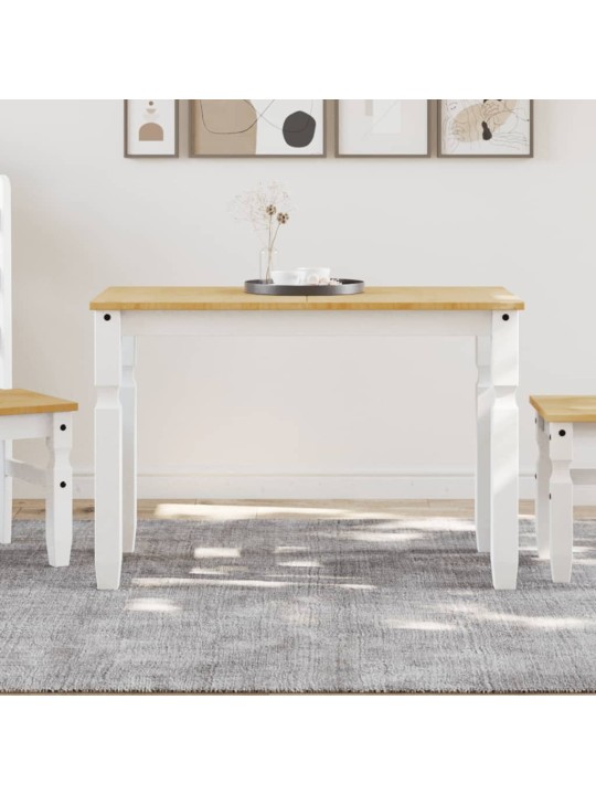 Valgomojo stalas Corona, baltas, 112x60x75cm, pušies masyvas