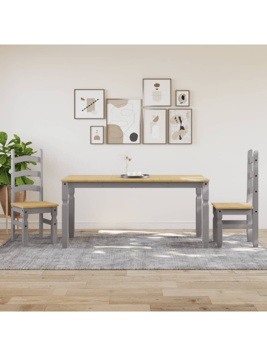 Valgomojo stalas Corona, pilkas, 160x80x75cm, pušies masyvas