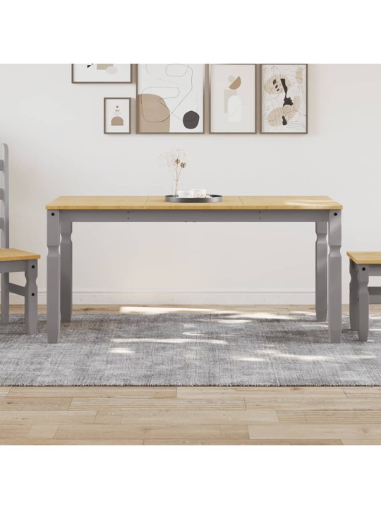 Valgomojo stalas Corona, pilkas, 160x80x75cm, pušies masyvas