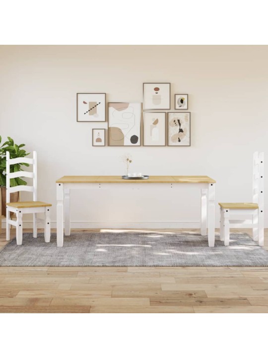Valgomojo stalas Corona, baltas, 180x90x75cm, pušies masyvas