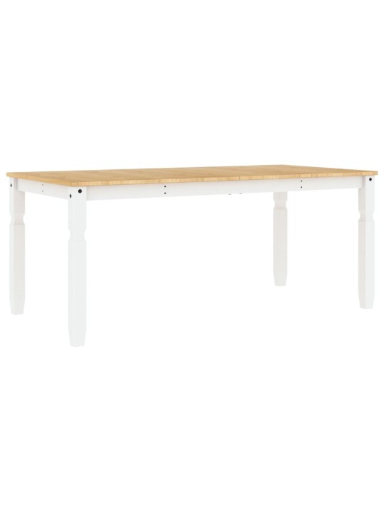 Valgomojo stalas Corona, baltas, 180x90x75cm, pušies masyvas