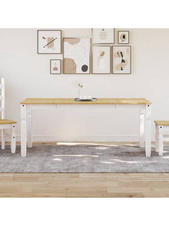 Valgomojo stalas Corona, baltas, 180x90x75cm, pušies masyvas