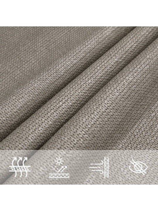 Burė nuo saulės, šviesiai siva, 2,5x2,5m, HDPE, 160g/m²