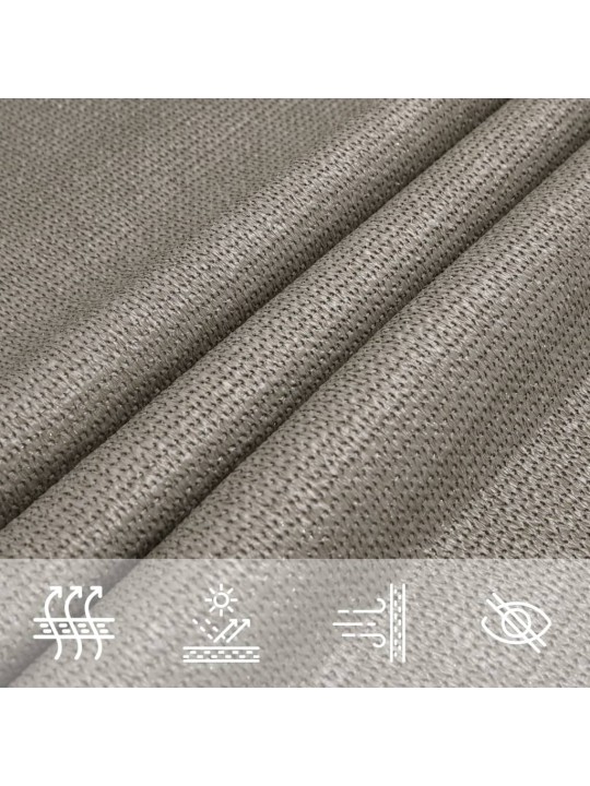 Burė nuo saulės, šviesiai siva, 2x3m, HDPE, 160g/m²